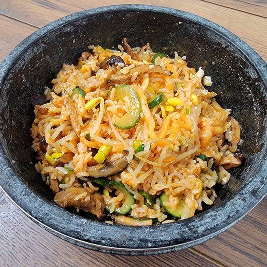 Bibimbap with “Two Cooked Rice”
